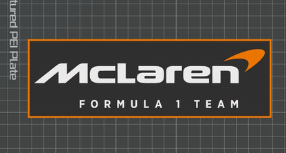 McLaren F1 Team Logo Display Sign 3D Printed Free Standing Collectible